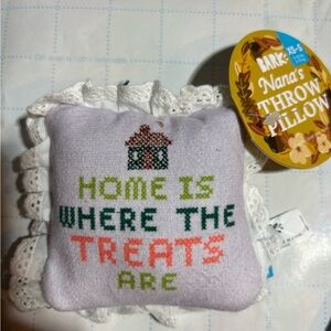 Bark Nana's Throw Pillow - White and Green